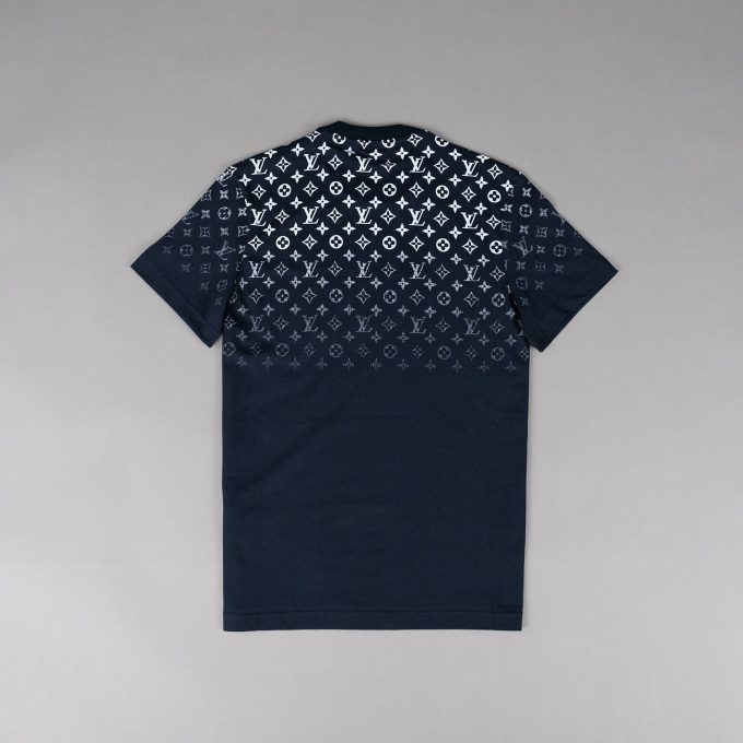 Navy Gradient Cotton T-Shirt