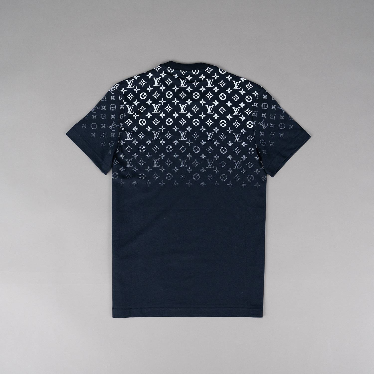 Navy Gradient Cotton T-Shirt - Image 3