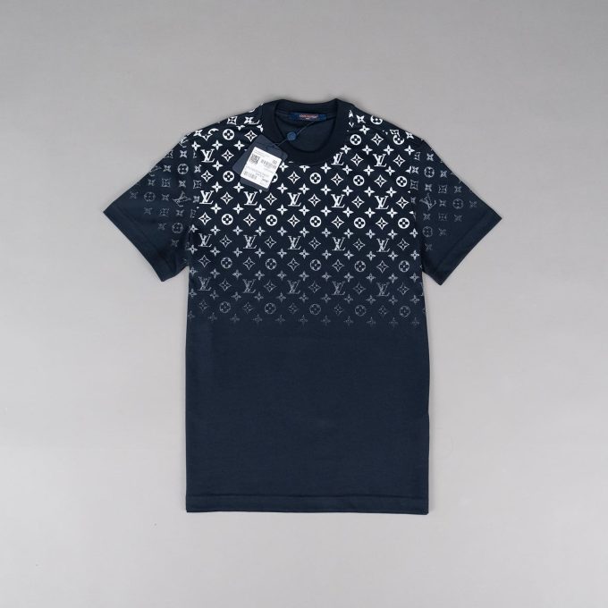 Navy Gradient Cotton T-Shirt