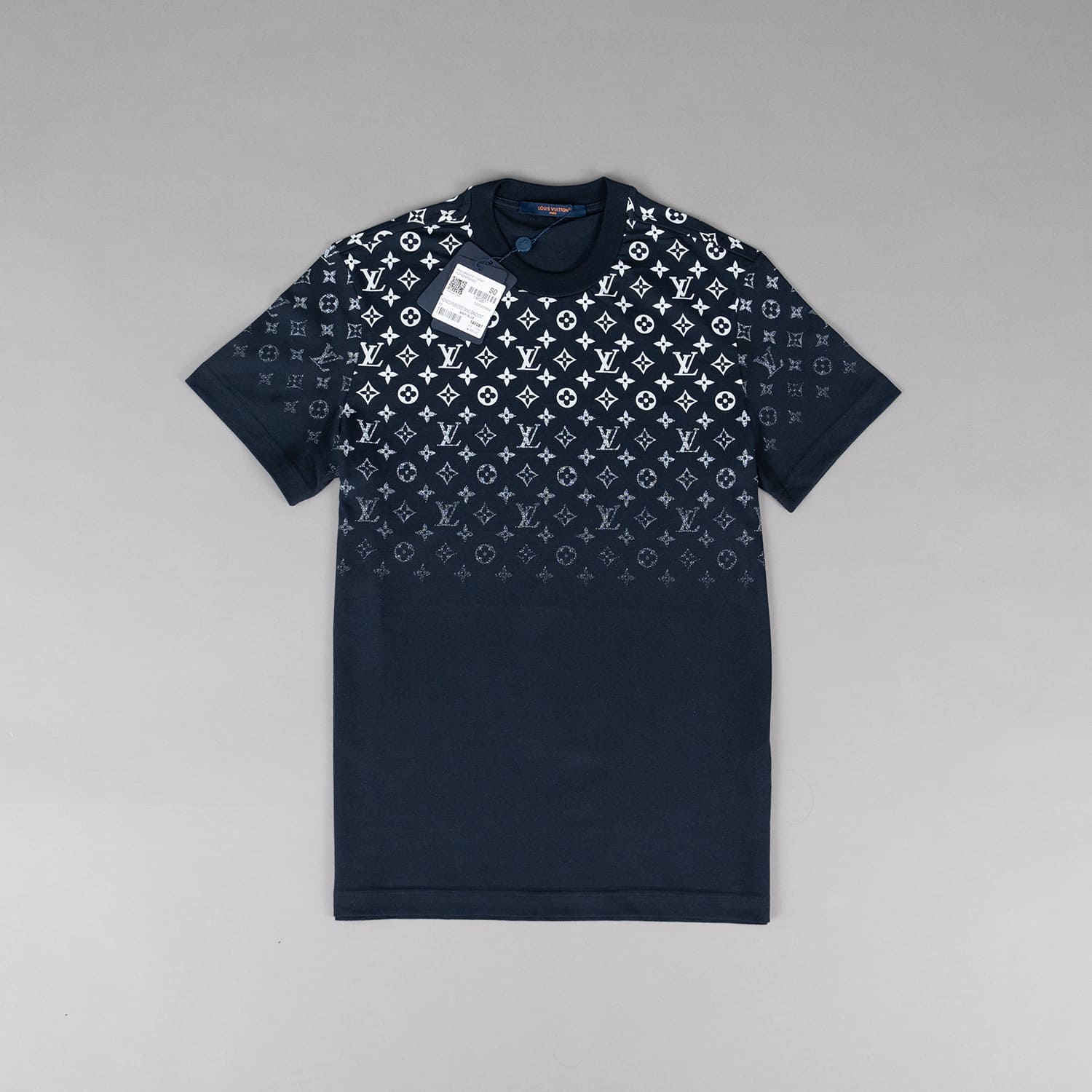 Navy Gradient Cotton T-Shirt