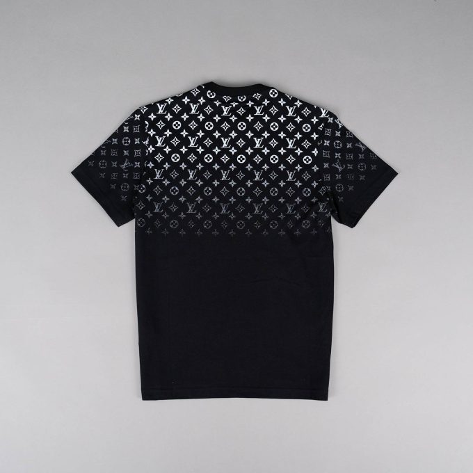 Black Gradient Cotton T-Shirt