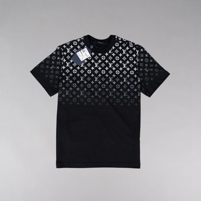 Black Gradient Cotton T-Shirt