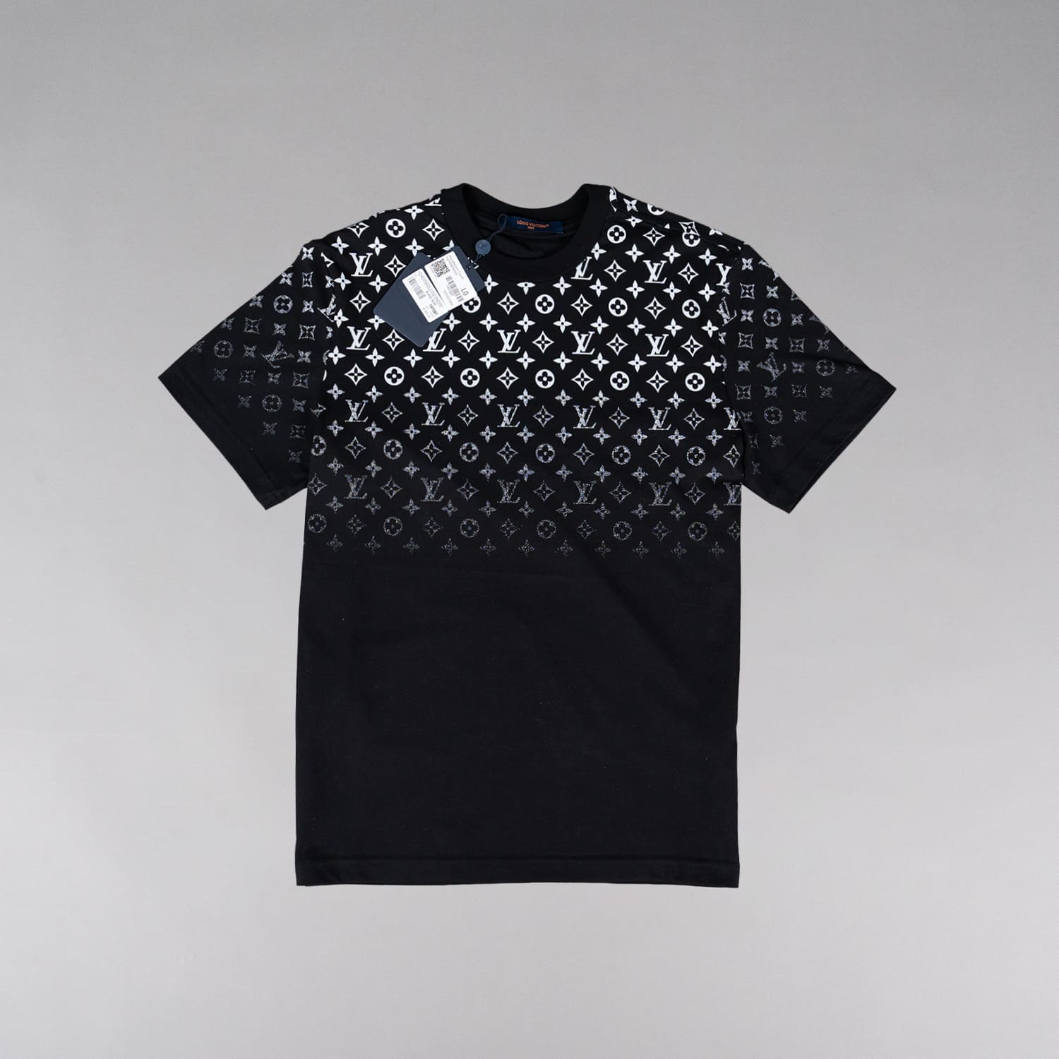 Black Gradient Cotton T-Shirt