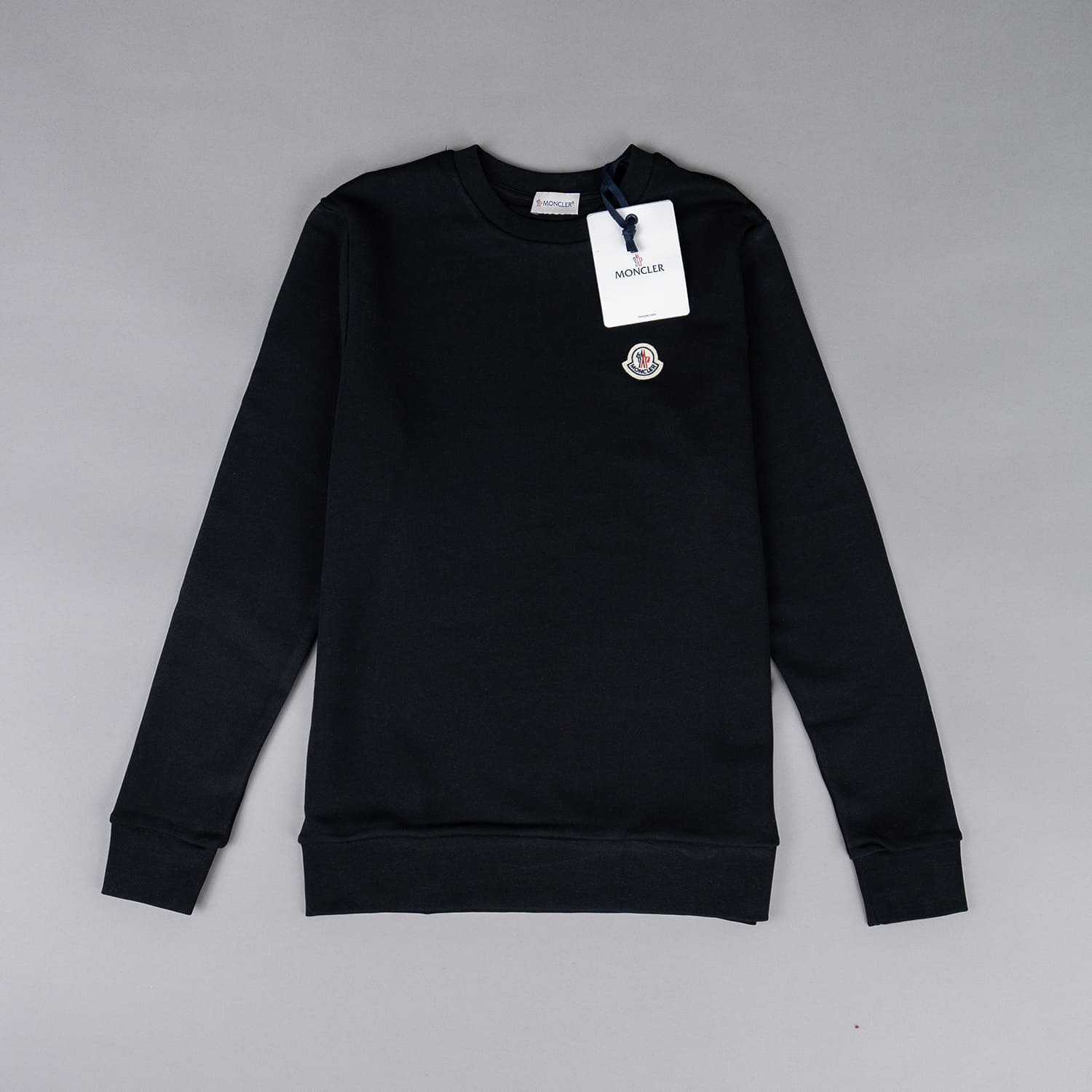 Black Logo Patch Crew Neck Sweatshirt