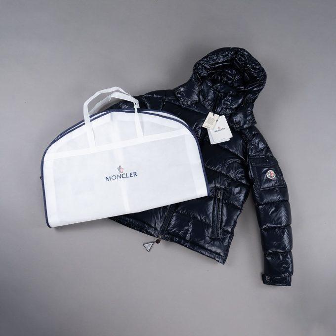 Navy Down-filled Short Down Jacket