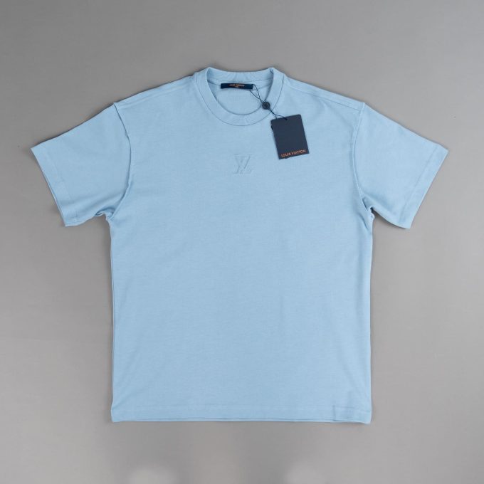 Light Blue Embossed T-Shirt
