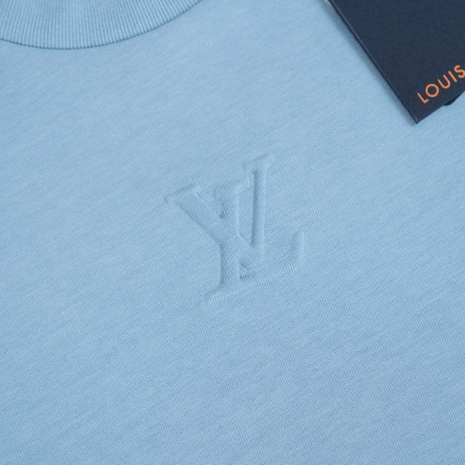 Light Blue Embossed T-Shirt