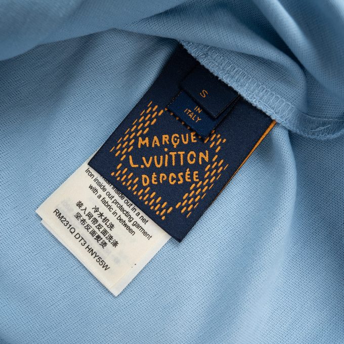Light Blue Embossed T-Shirt