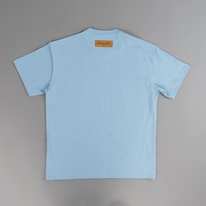 Light Blue Embossed T-Shirt