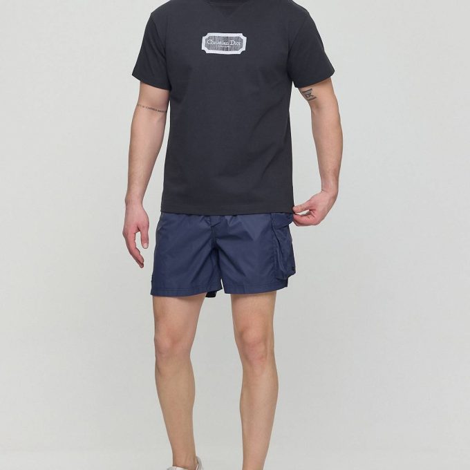 Navy Blue Technical Fabric Swim Shorts