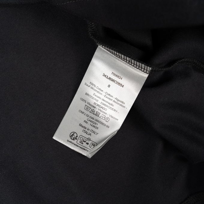 Dark Grey Embroidered Logo T-shirt