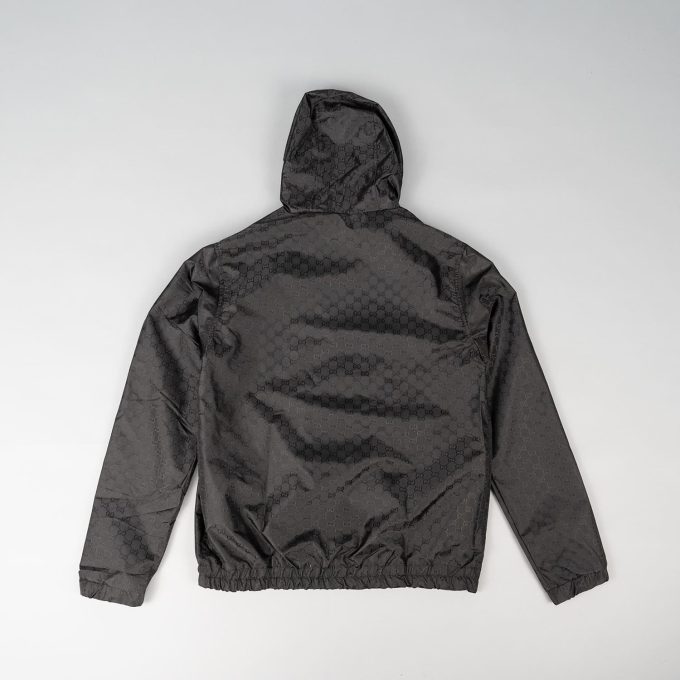 Black Nylon Windbreaker