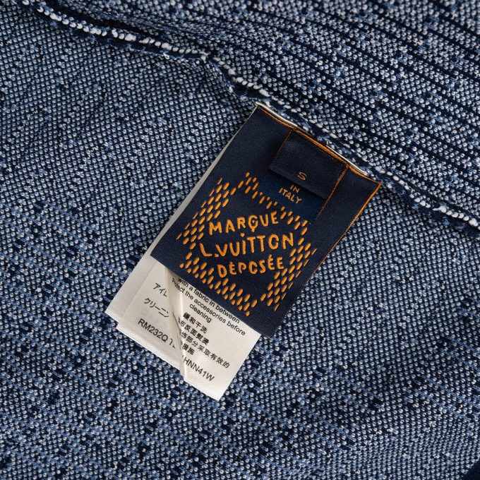 Blue Quilted Cotton Shorts