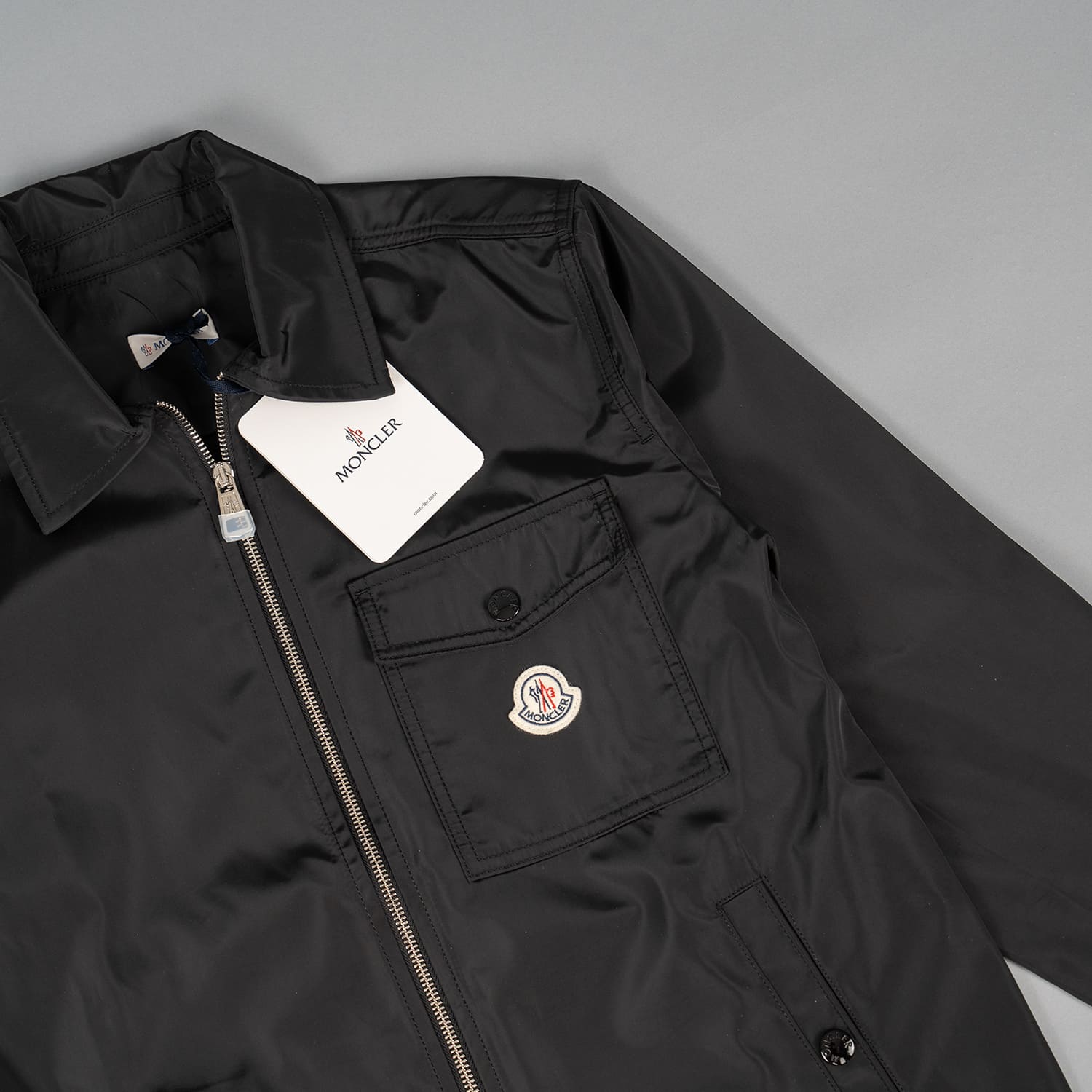 Black Logo Zip Overshirt - Image 2