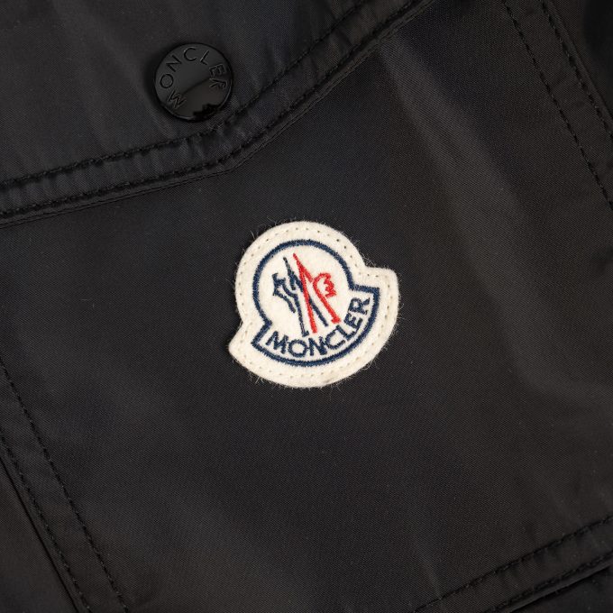 Black Logo Zip Overshirt