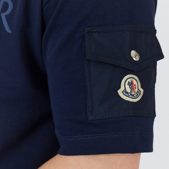 Navy Laminated Logo T-Shirt