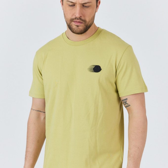 Faded Logo Motif Cotton T-Shirt