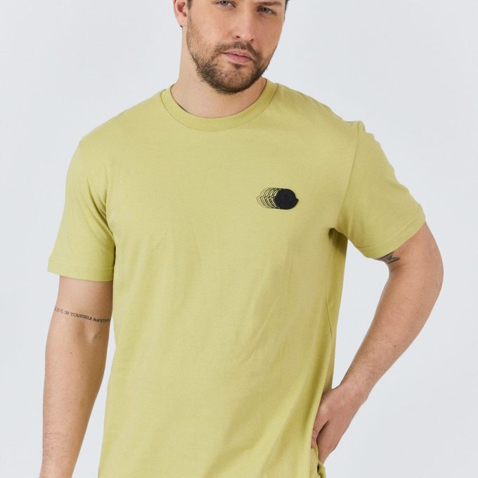 Faded Logo Motif Cotton T-Shirt