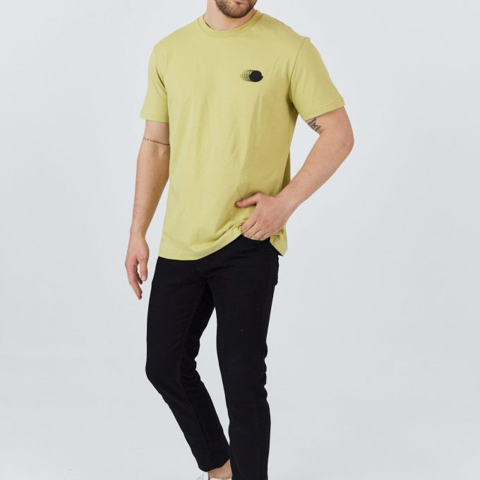 Faded Logo Motif Cotton T-Shirt