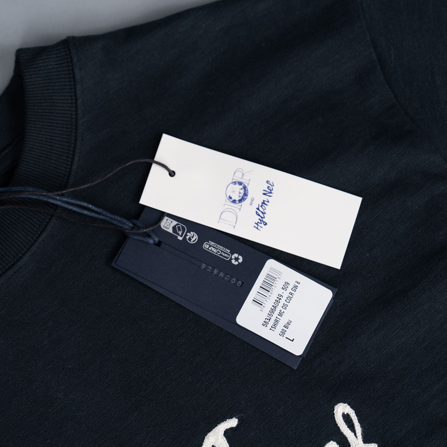 Navy Friends Logo T Shirt - Image 3