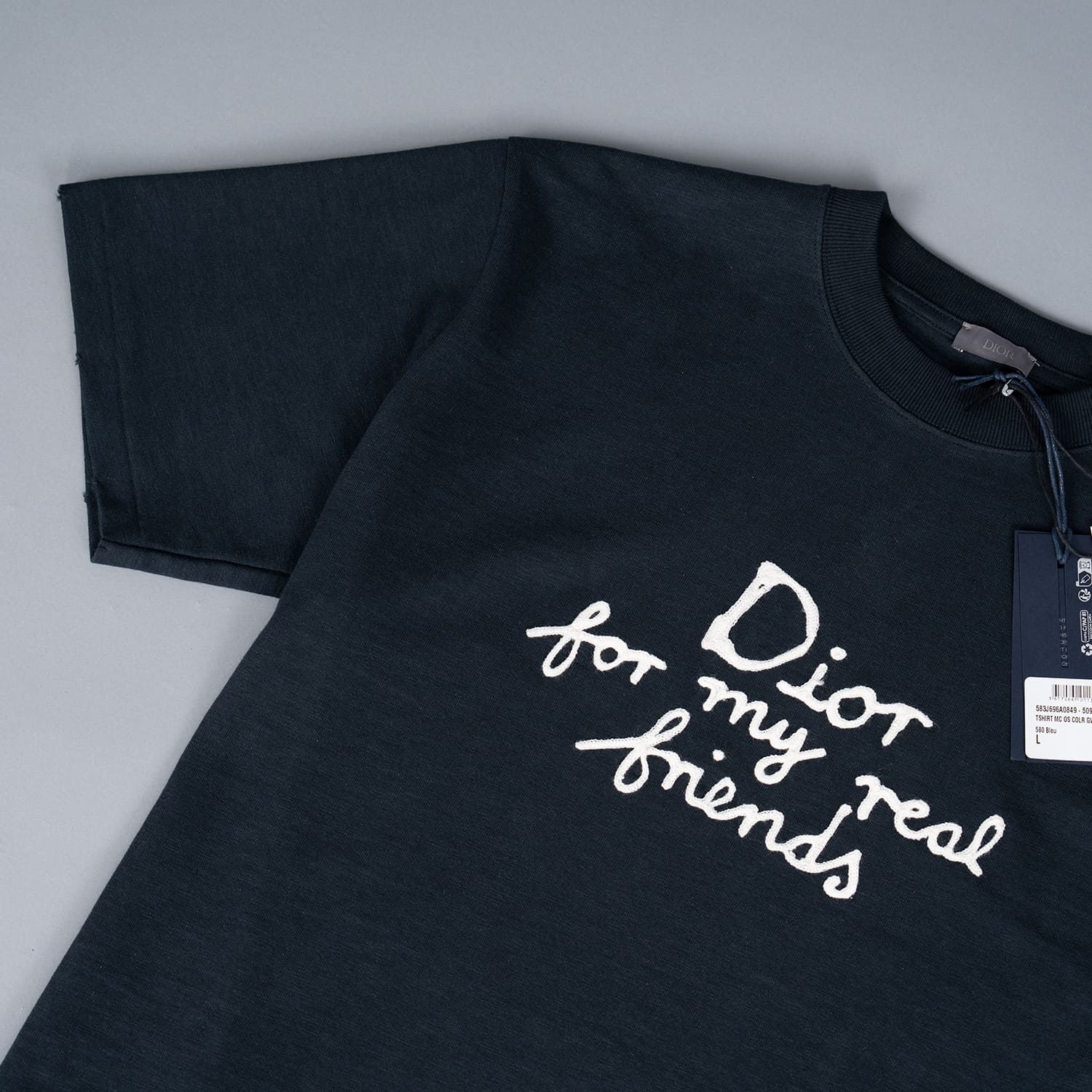 Navy Friends Logo T Shirt - Image 2