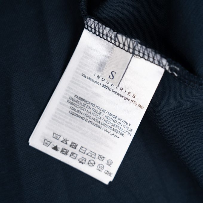 Navy Faded Logo Cotton T-Shirt