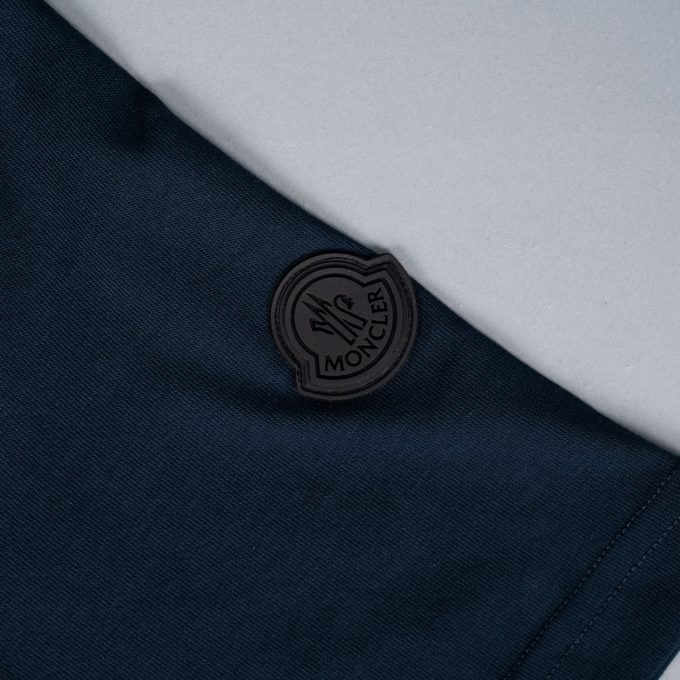 Navy Faded Logo Cotton T-Shirt