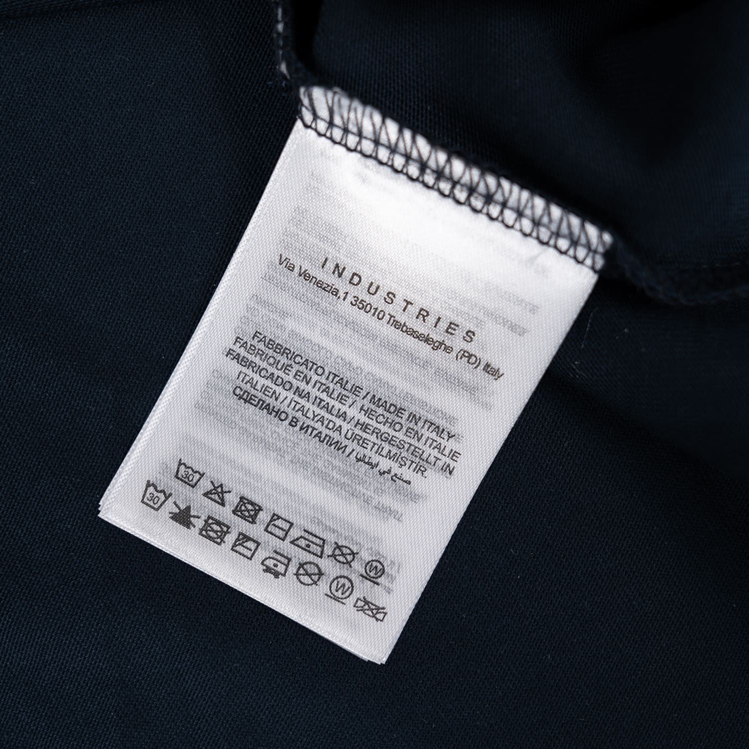 Navy Shark Logo Cotton T-Shirt - Image 3