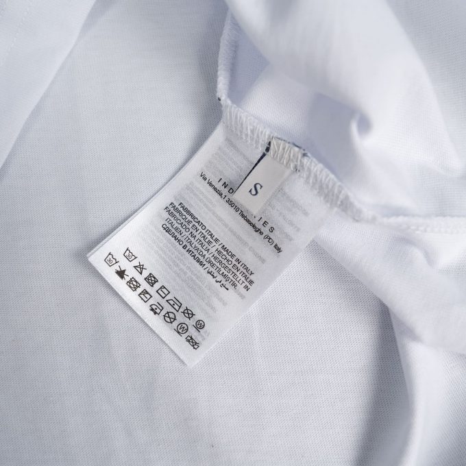 White Faded Logo Cotton T-Shirt