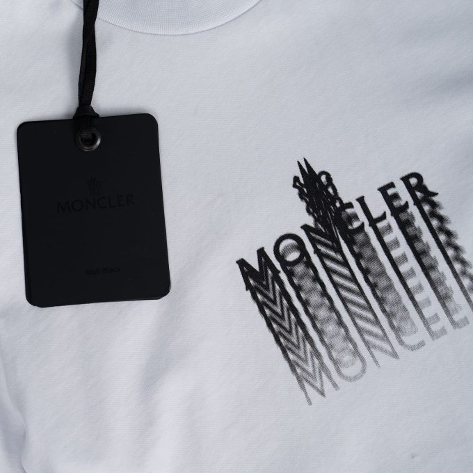 White Faded Logo Cotton T-Shirt