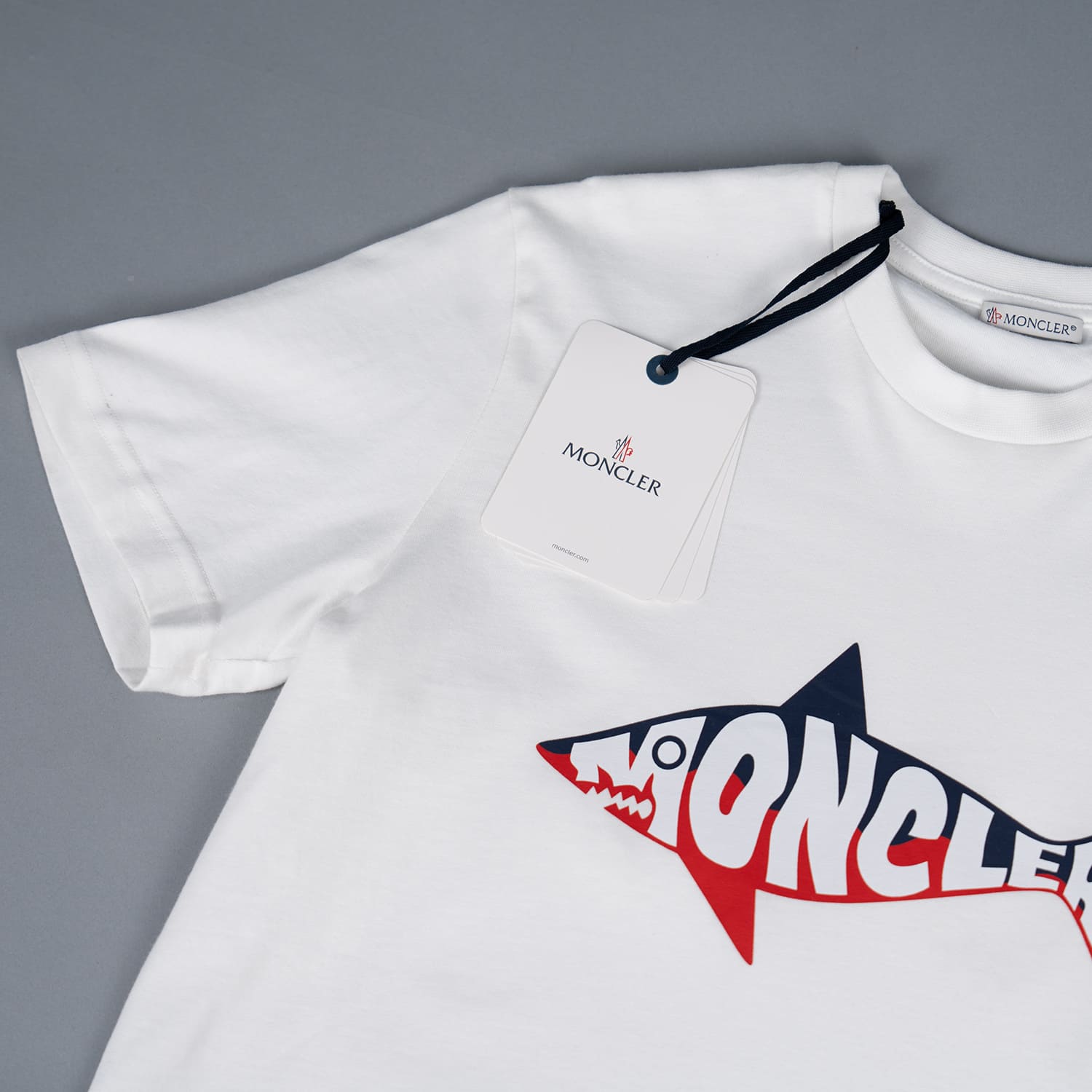 White Shark Logo Cotton T-Shirt - Image 2