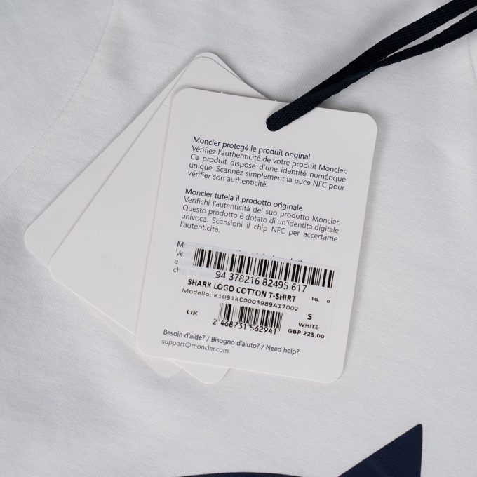 White Shark Logo Cotton T-Shirt