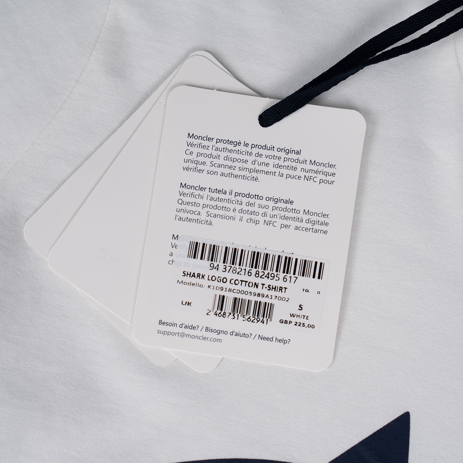 White Shark Logo Cotton T-Shirt - Image 4