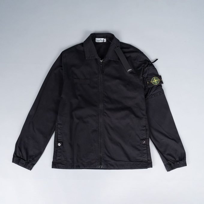 Black Overshirt with Zip