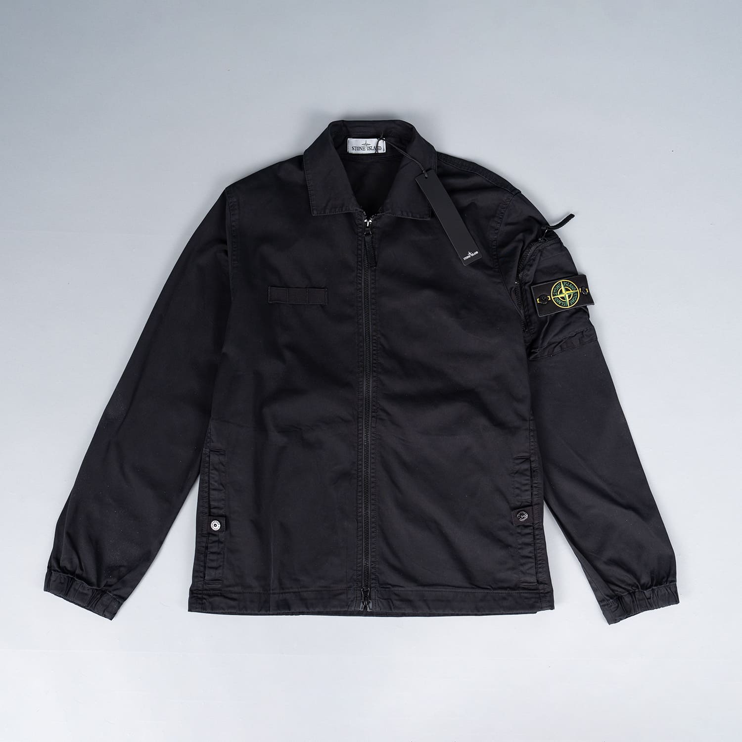 Black Overshirt with Zip