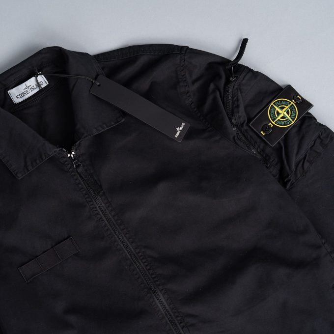 Black Overshirt with Zip