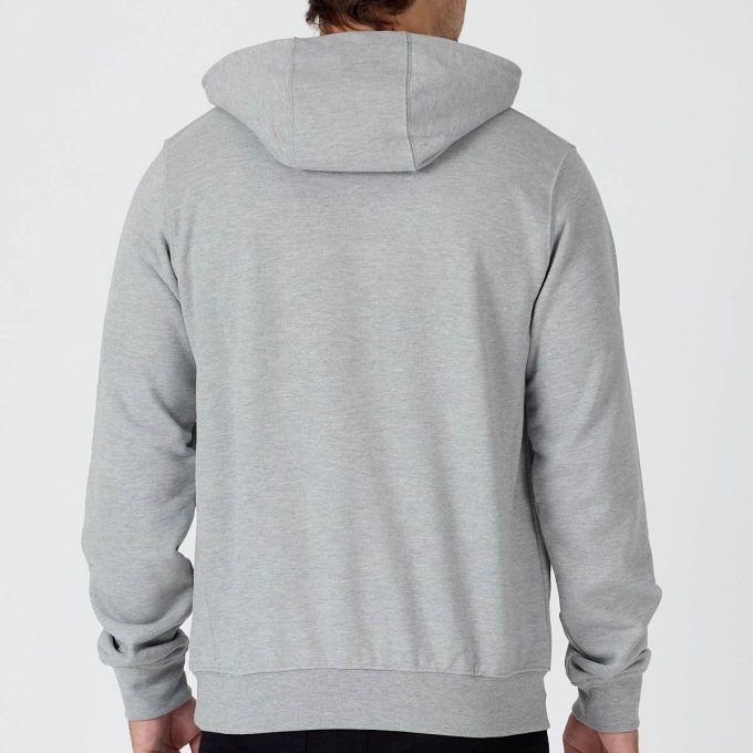Grey Cotton Jersey Hooded Sweatshirt