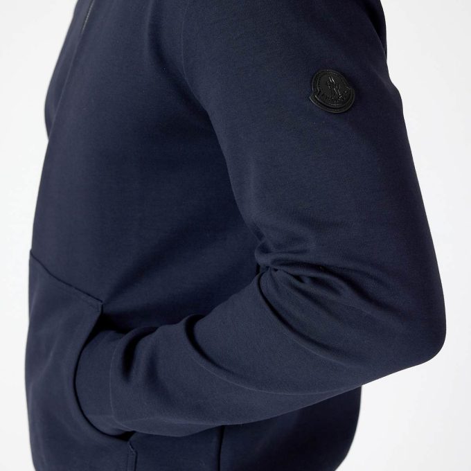 Navy Cotton Half-Zip Sweatshirt