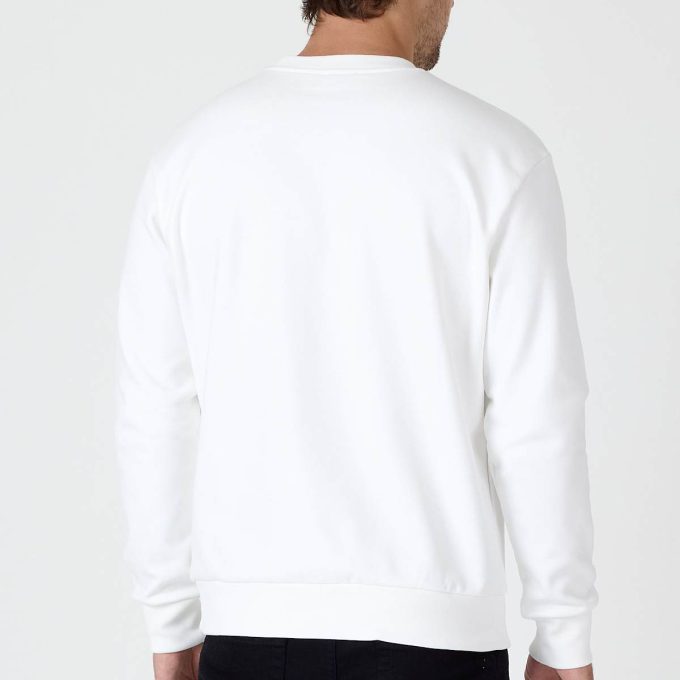 White Logo Patch Cotton Sweatshirt