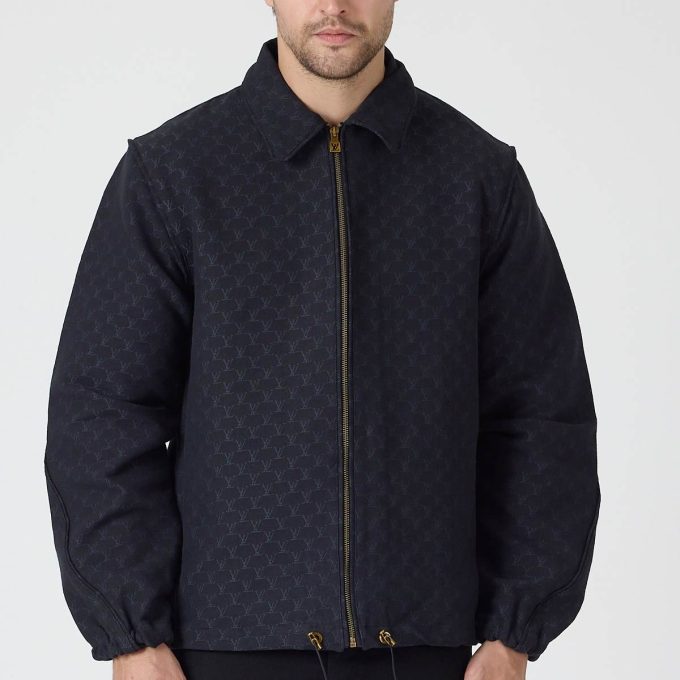 Black Cotton Blouson Overshirt