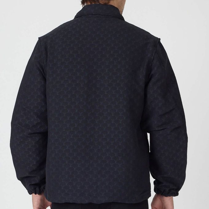 Black Cotton Blouson Overshirt