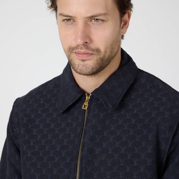 Black Cotton Blouson Overshirt