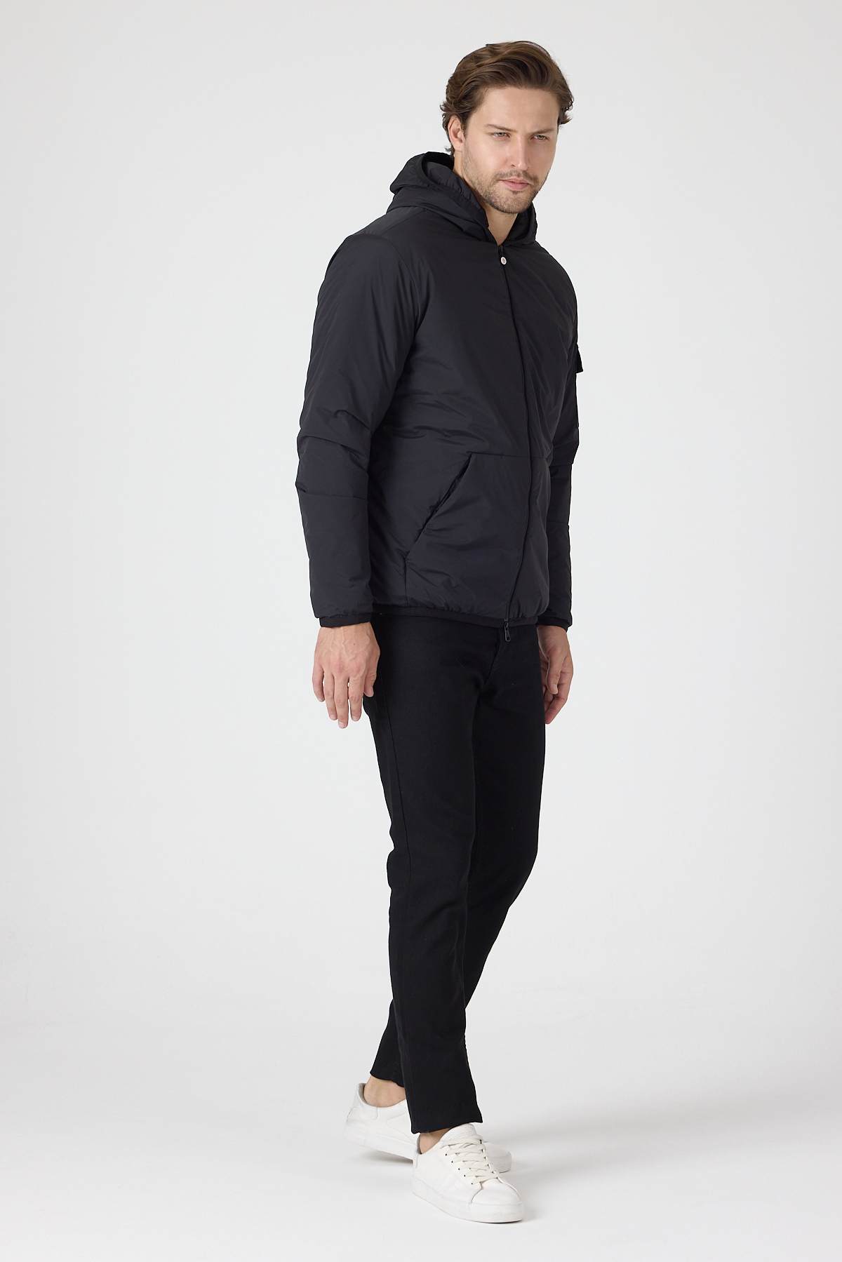 Black Lightweight Down Jacket - Image 6