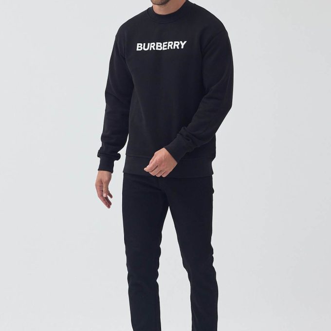 Black Modern Logo print sweatshirt