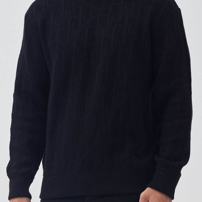 Black Oblique Sweater