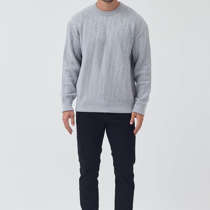 Grey Oblique Sweater
