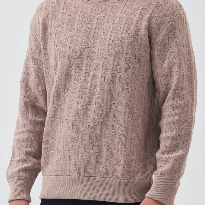 Beige Oblique Sweater