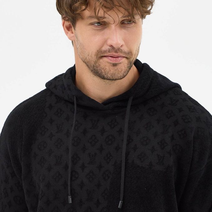 Black Jacquard Hoodie
