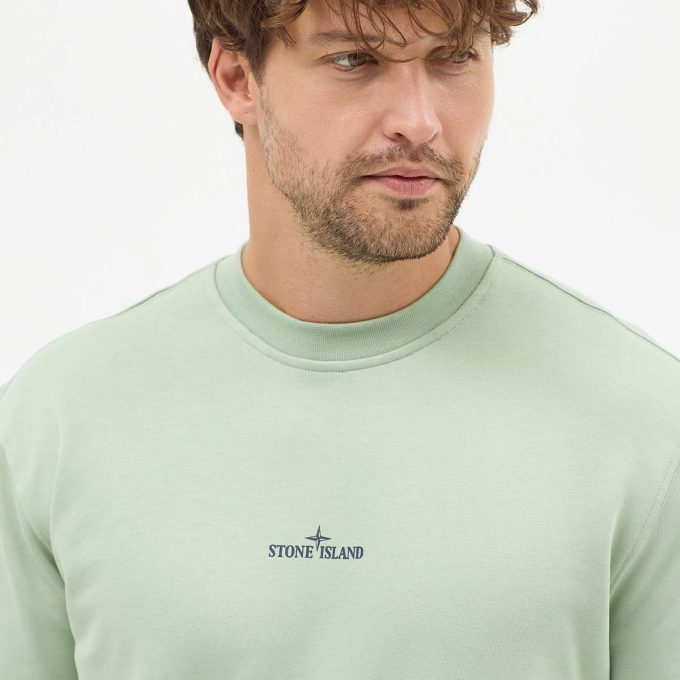 Sage Green cotton fleece sweatshirt