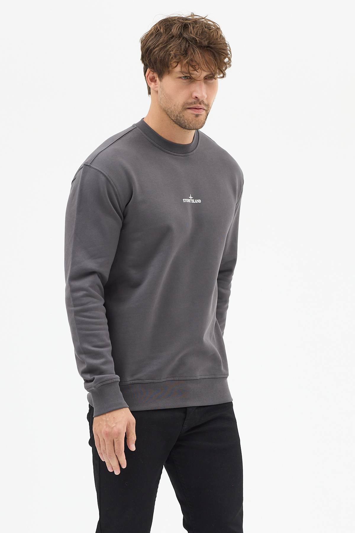Black cotton fleece sweatshirt - Image 8